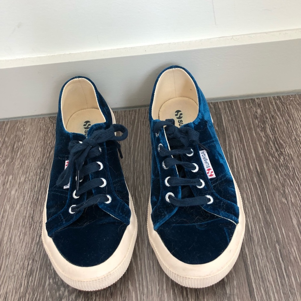 Velvet Blue Superga Shoes